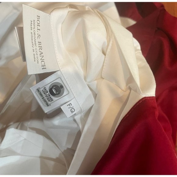 BOLL & BRANCH PERCALE HEMMED F/ QUEEN DUVET COVER SET - Picture 5 of 6